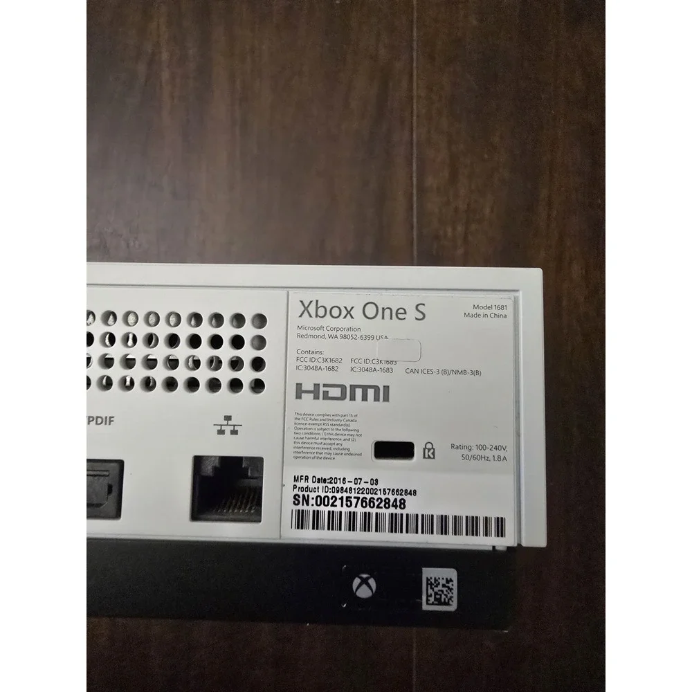 Microsoft Xbox One‎ S 1TB Console Bundle w/ Wireless Controller And 1 Game